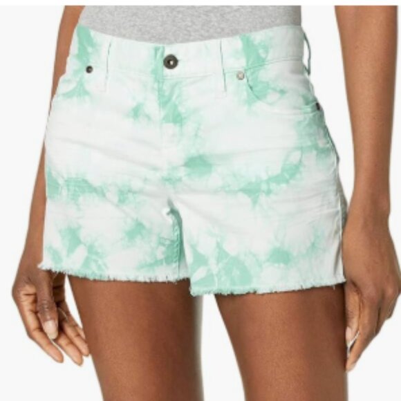 Carve Designs Oahu Twill 4" Shorts Seaglass Green Tie-Dye Size 10 - Picture 1 of 7